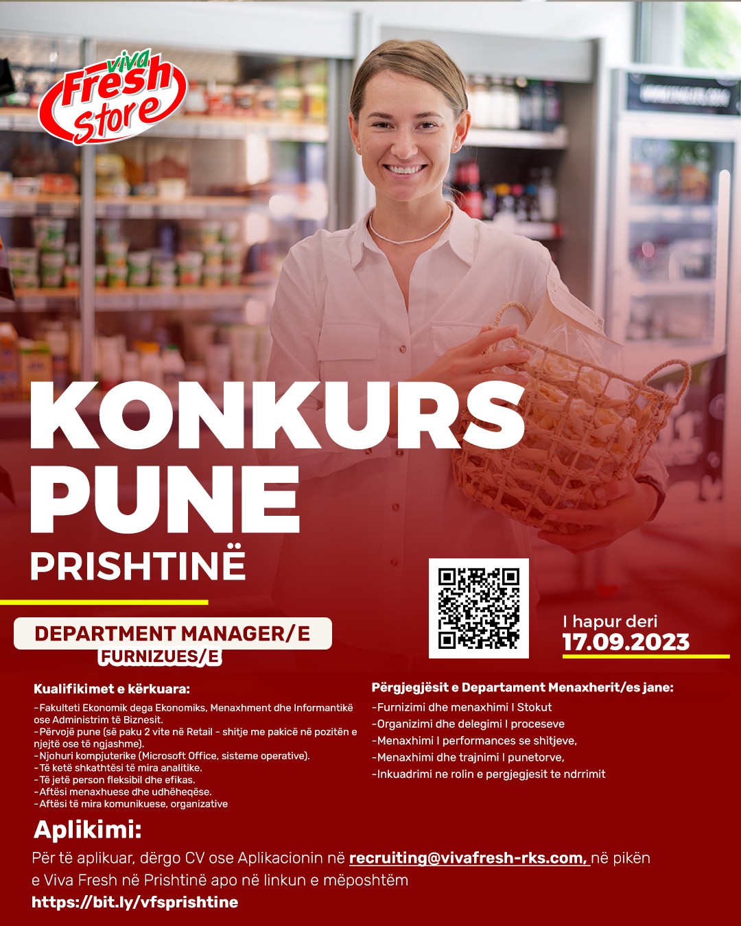 Department Menager/e, Furnizues/e